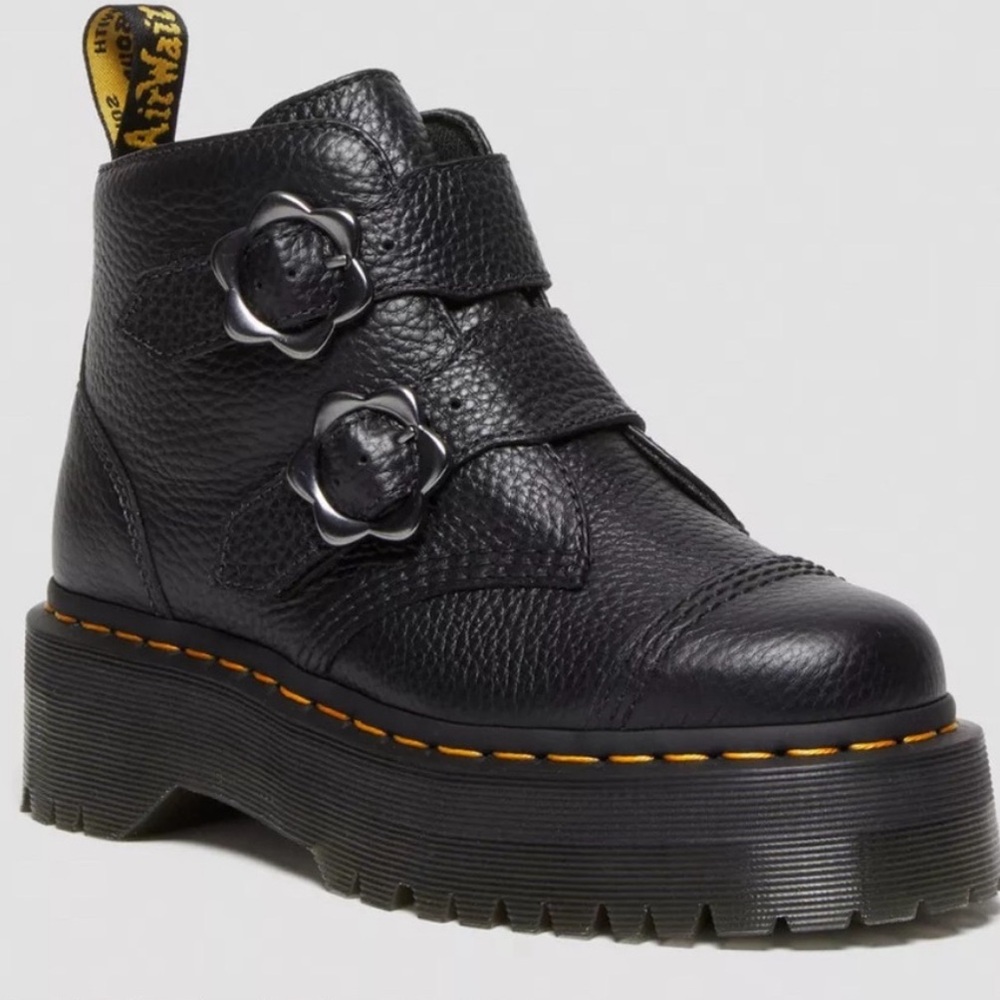 Doc Marten Devon Flower Combat Boots - Like New